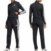 Adidas komplet dresowy czarny damski spodnie bluza 
